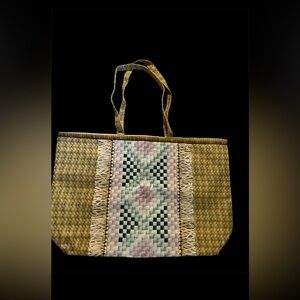 Bamboo Weave Style Fashion Tote Bag